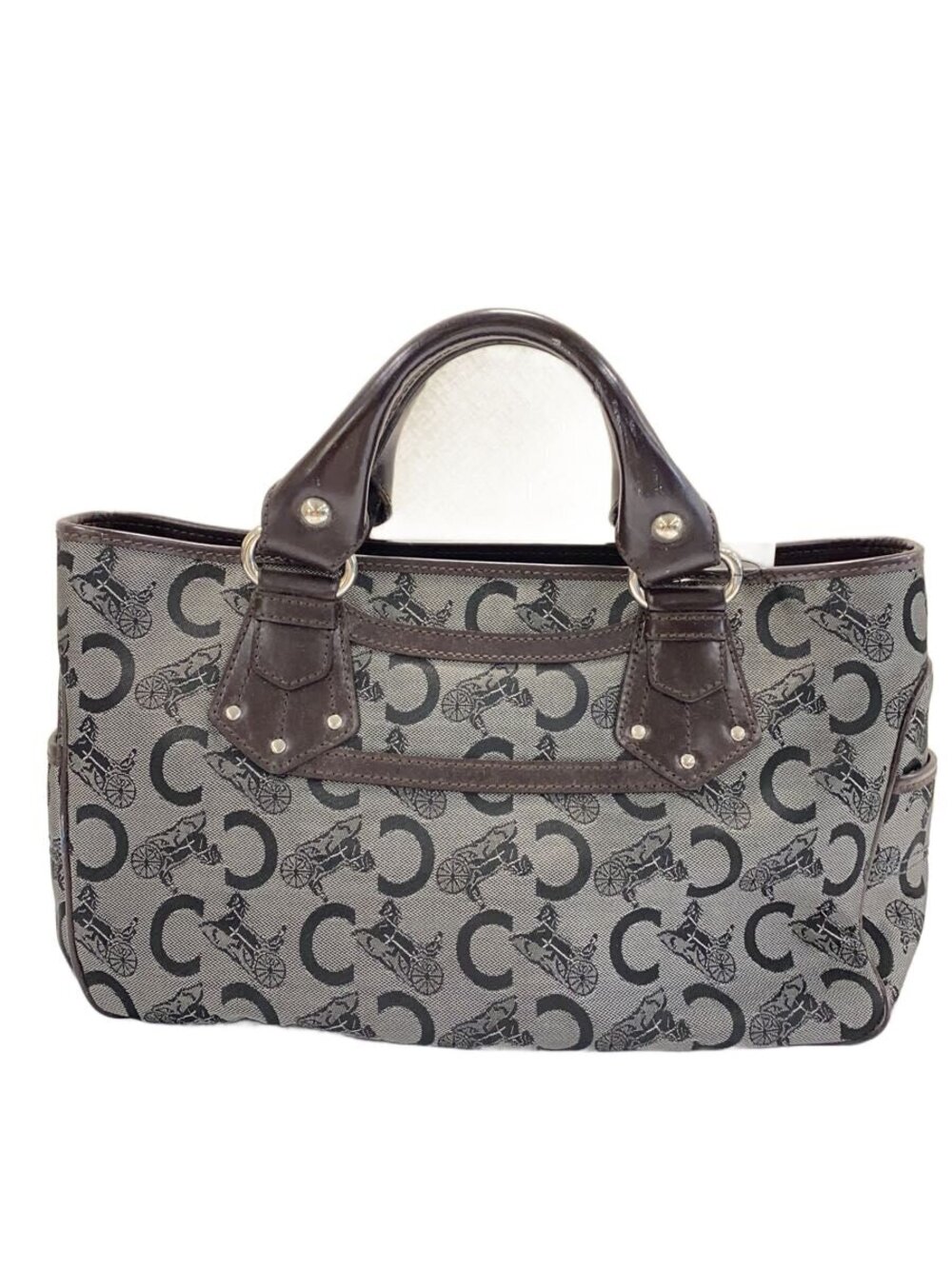 Celine Handbag Canvas Brown